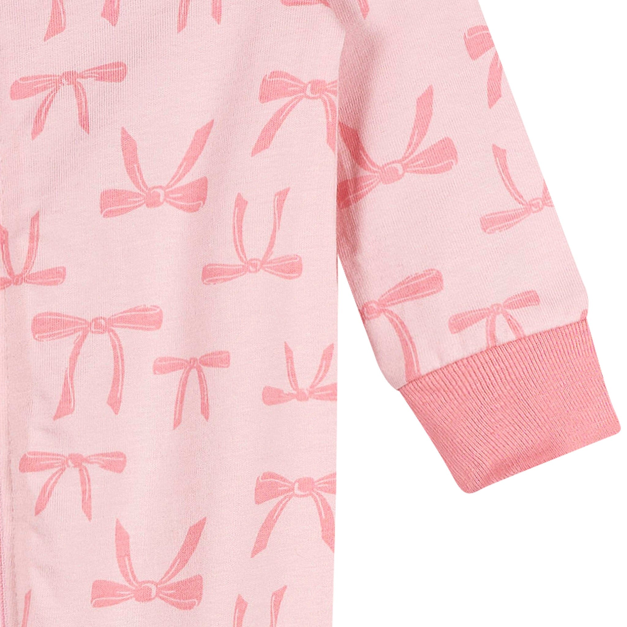 Baby Girls Pink Bows Sleep 'N Play Sleepwear Gerber® 