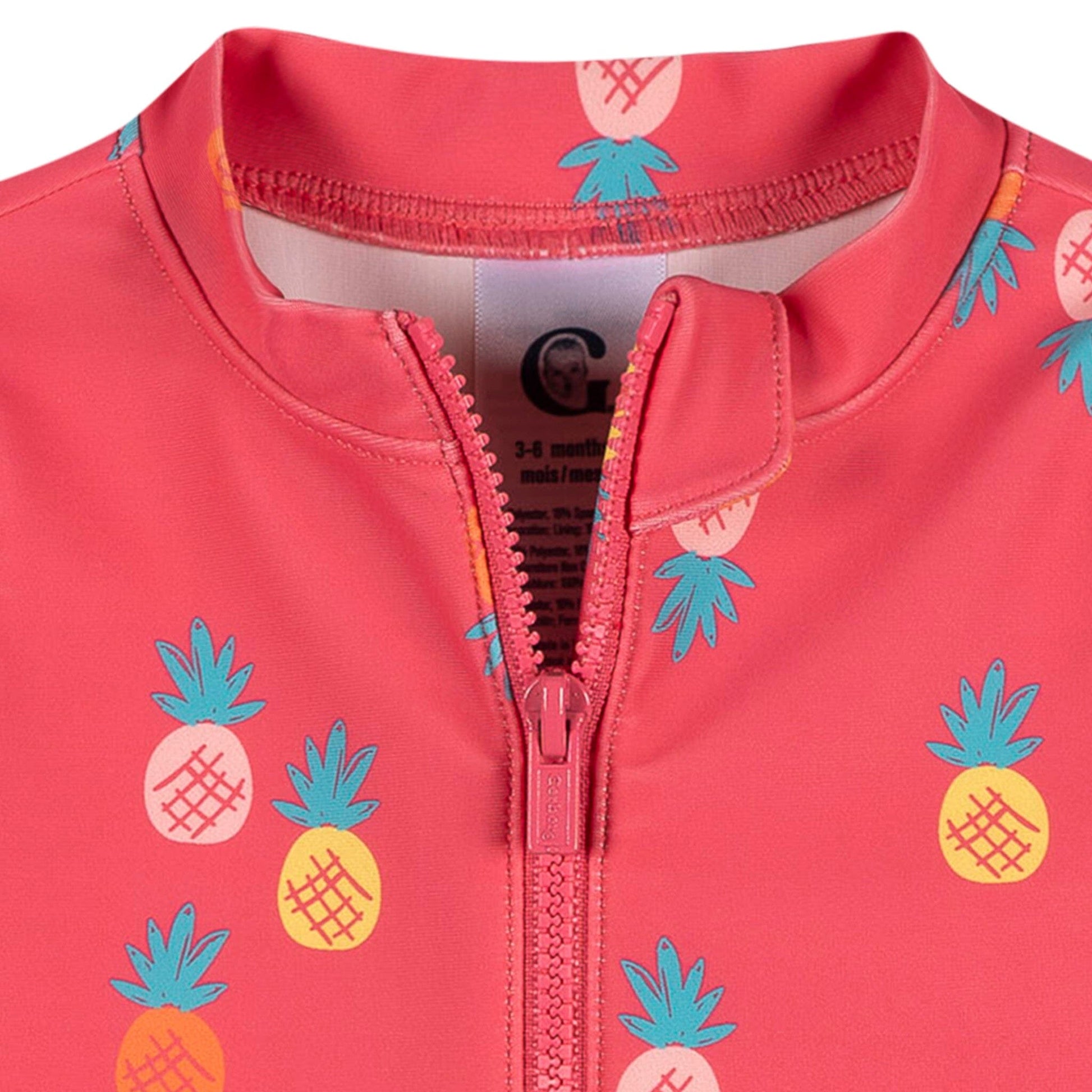 Baby Girls Pink Pineapple Rashguard Suit Swimwear Gerber® 