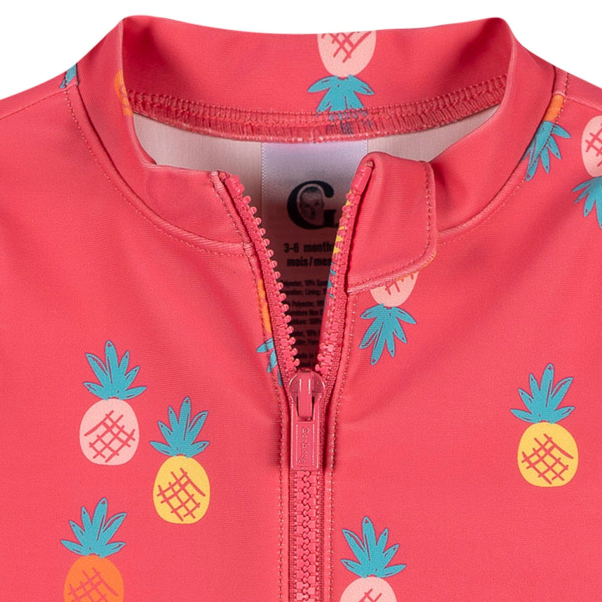 Baby Girls Pink Pineapple Rashguard Suit Swimwear Gerber® 