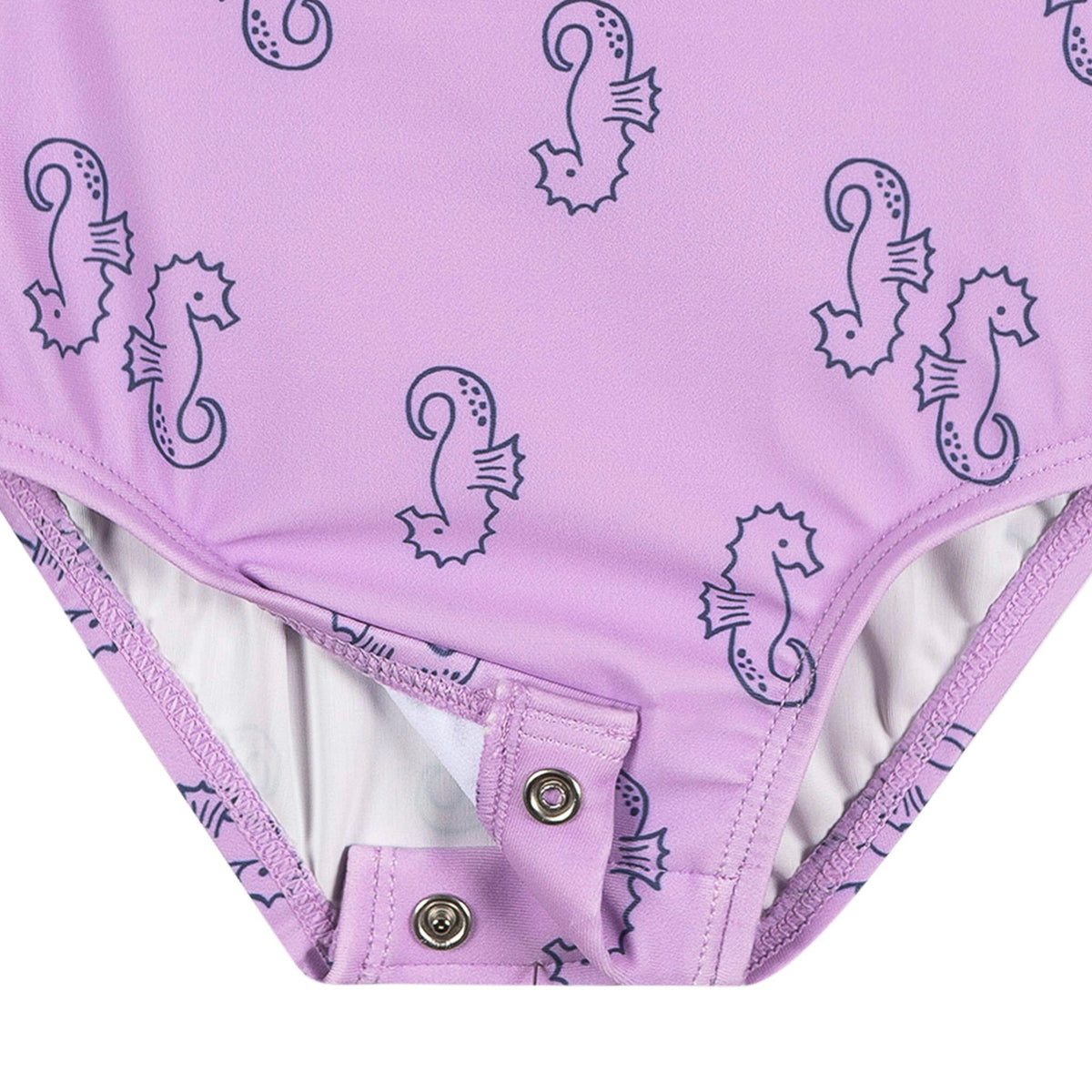 Baby Girls Purple Seahorses Rashguard Suit Swimwear Gerber® 