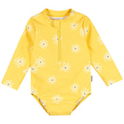Baby Girls Yellow Daisies Rashguard Suit Swimwear Gerber® 