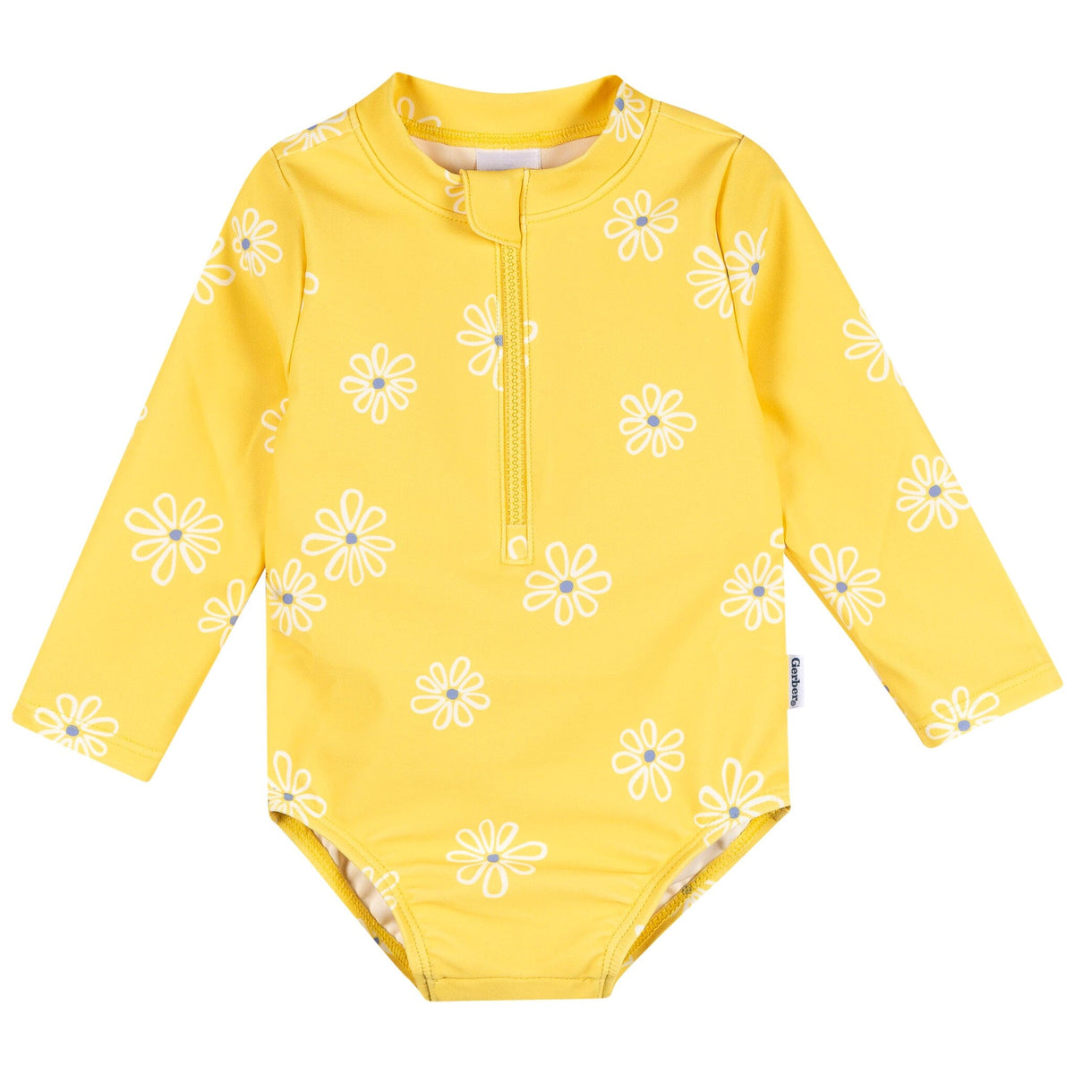 Baby Girls Yellow Daisies Rashguard Suit Swimwear Gerber® 