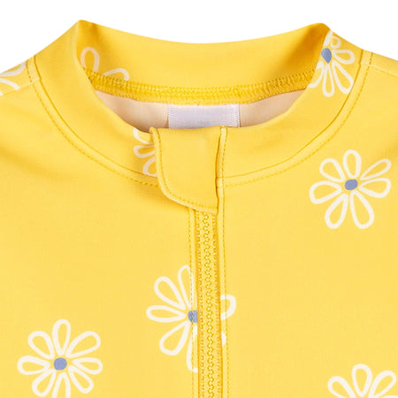 Baby Girls UPF 50+ Yellow Daisies Rash Guard
