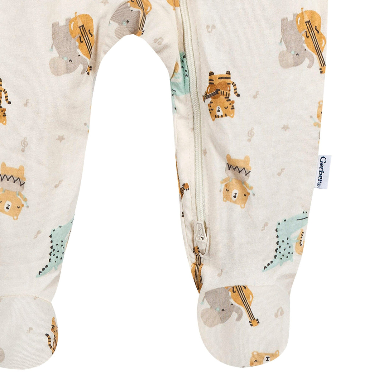 Baby Neutral Musical Animals Sleep 'N Play Sleepwear Gerber® 
