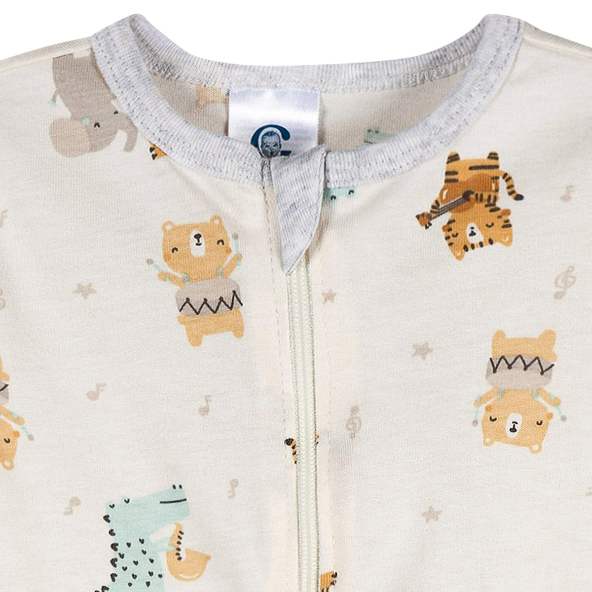 Baby Neutral Musical Animals Sleep 'N Play Sleepwear Gerber® 