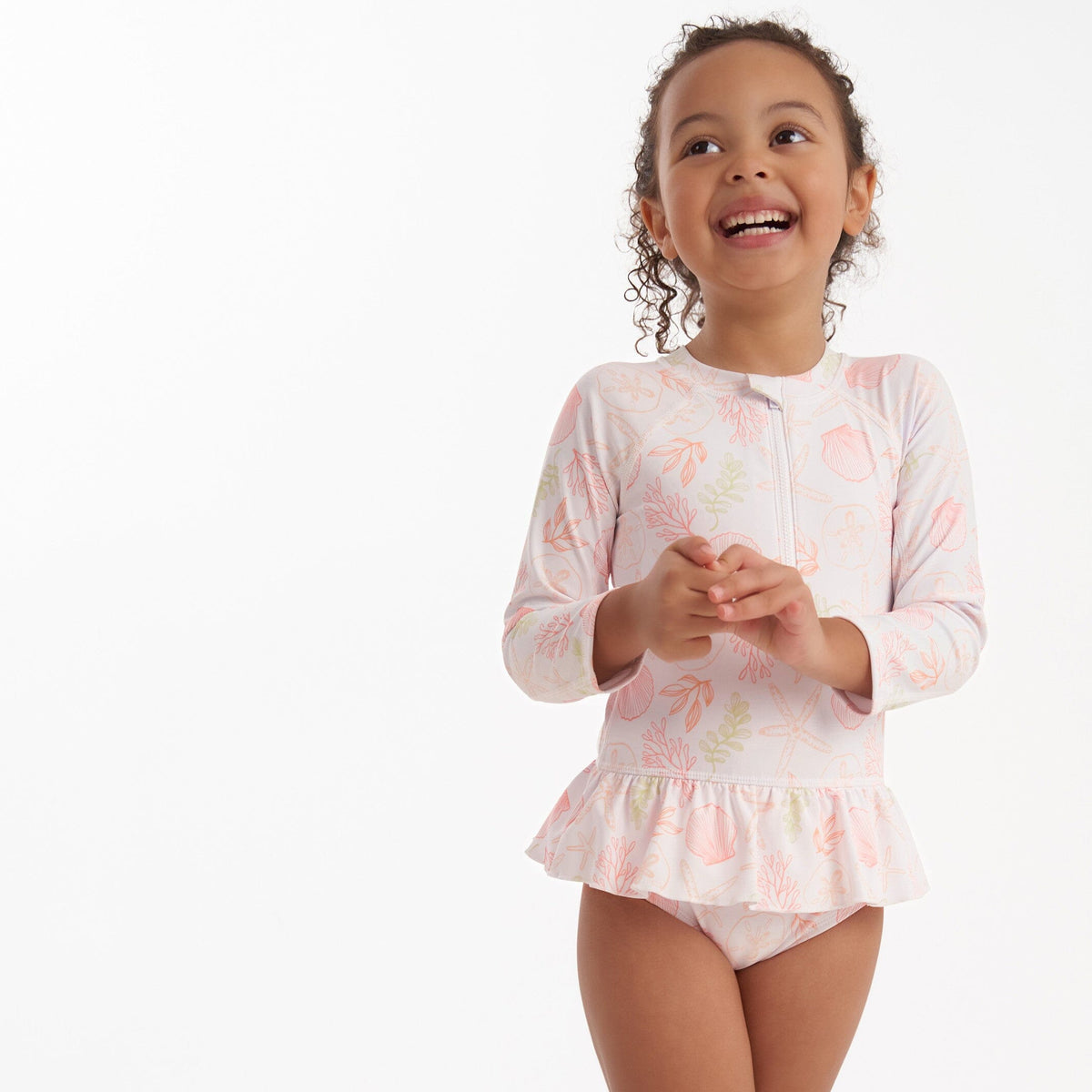 Toddler Girls Shells Rashguard