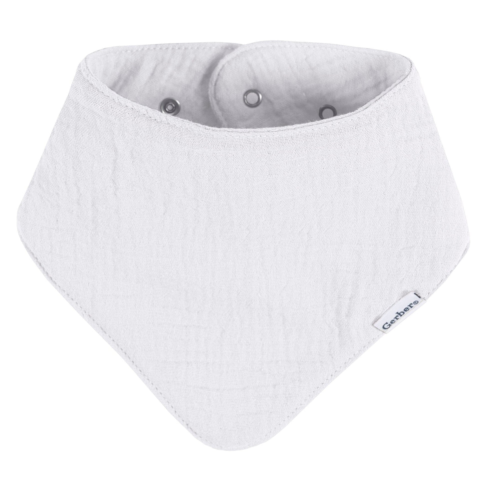 10-Pack Baby Neutral Multi White Muslin Bandana Bib