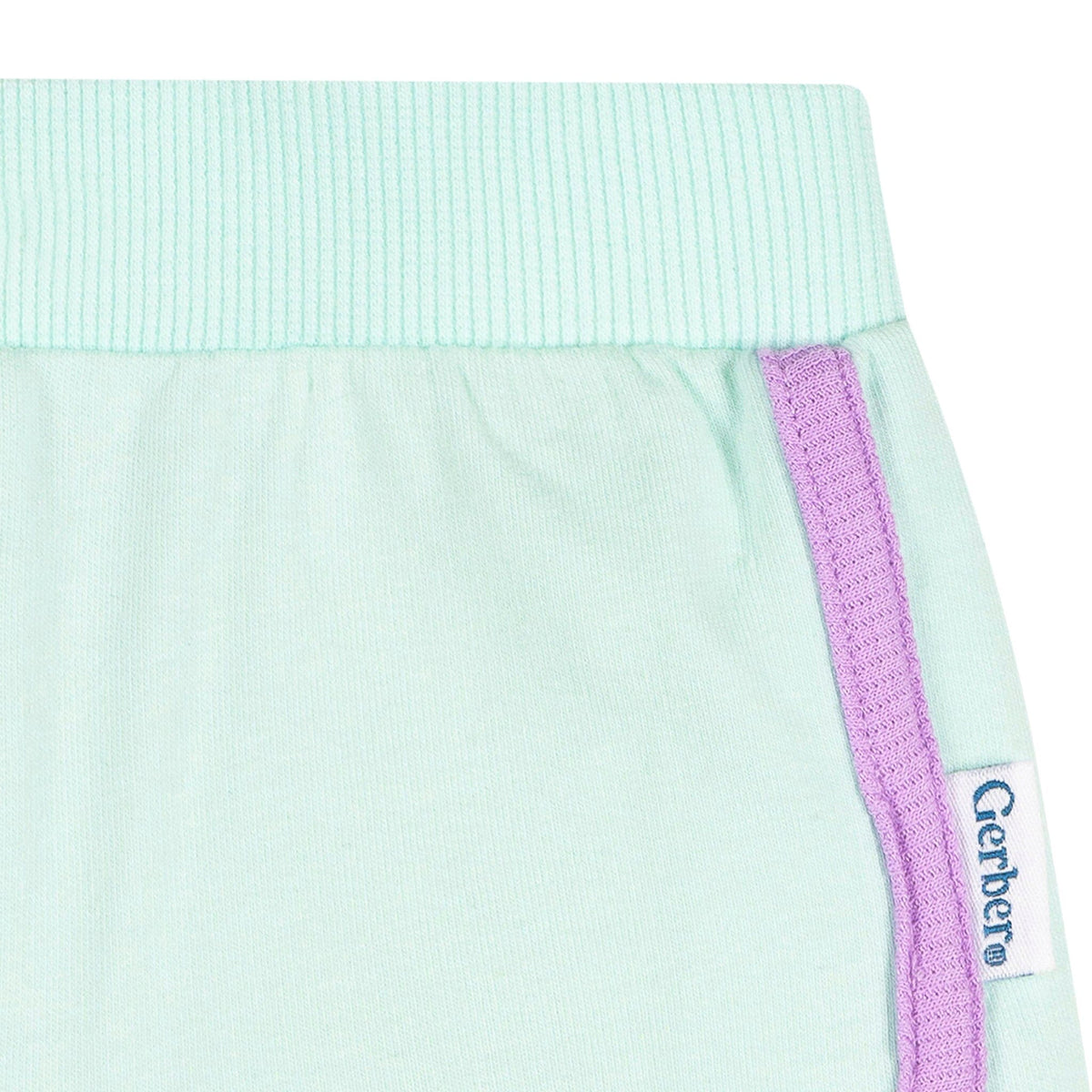 2-Pack Baby & Toddler Girls Aqua & Purple Knit Dolphin Shorts Pants & Bottoms Gerber® 