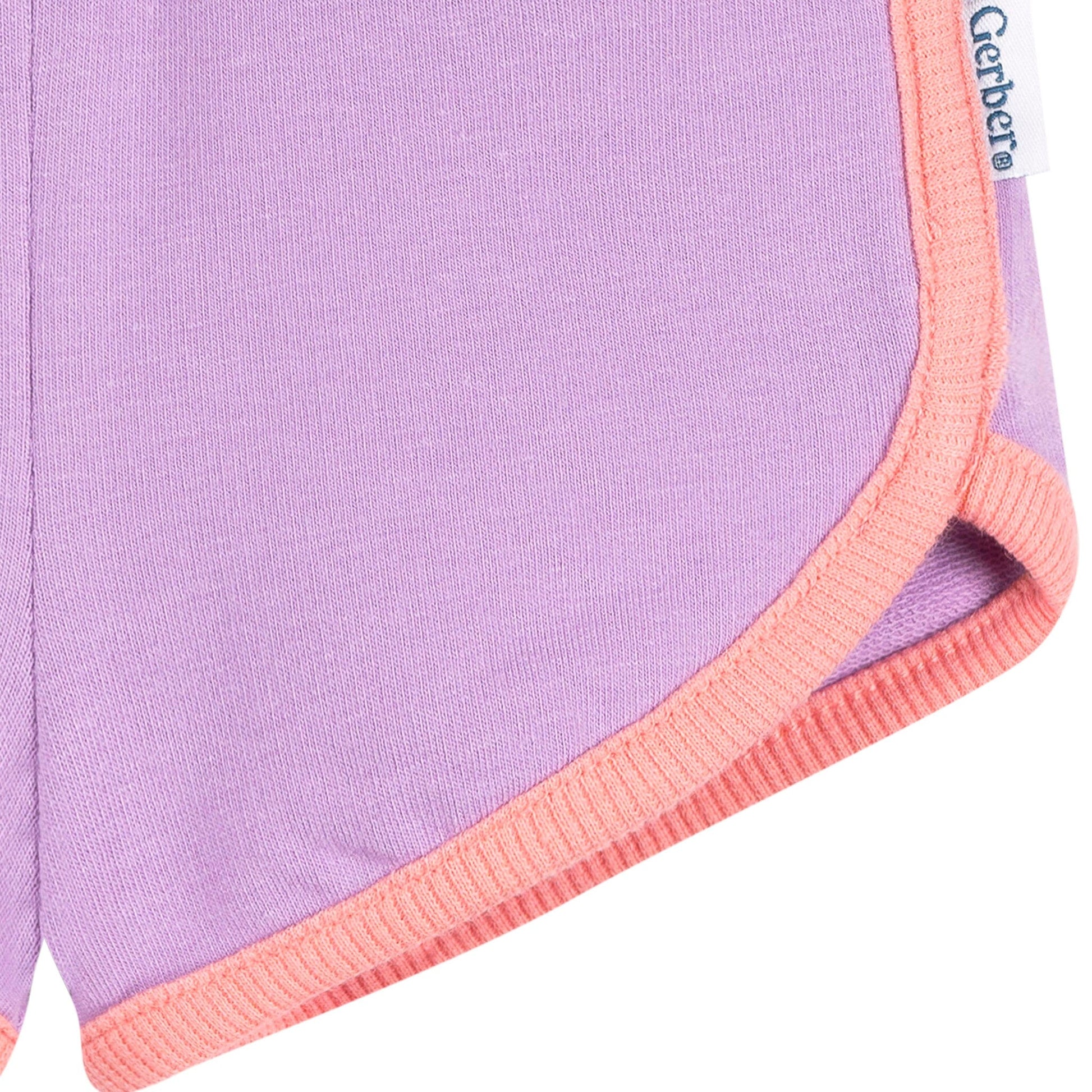 2-Pack Baby & Toddler Girls Aqua & Purple Knit Dolphin Shorts Pants & Bottoms Gerber® 