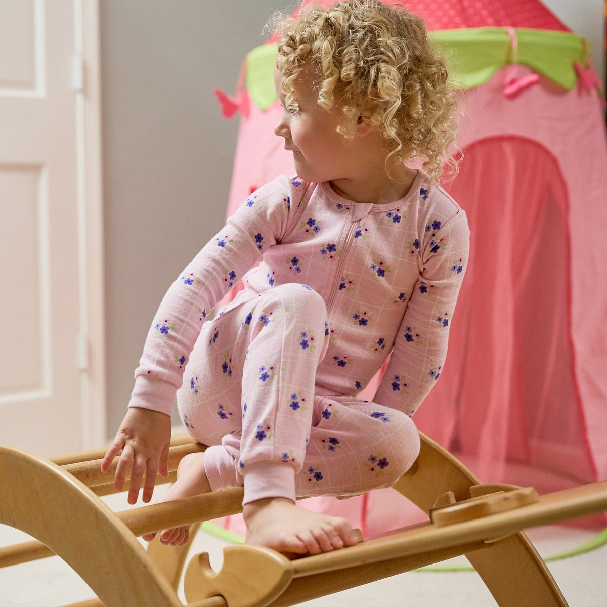 2-Pack Baby & Toddler Girls Floral Snug Fit Footless Pajamas sleepwear Gerber® 