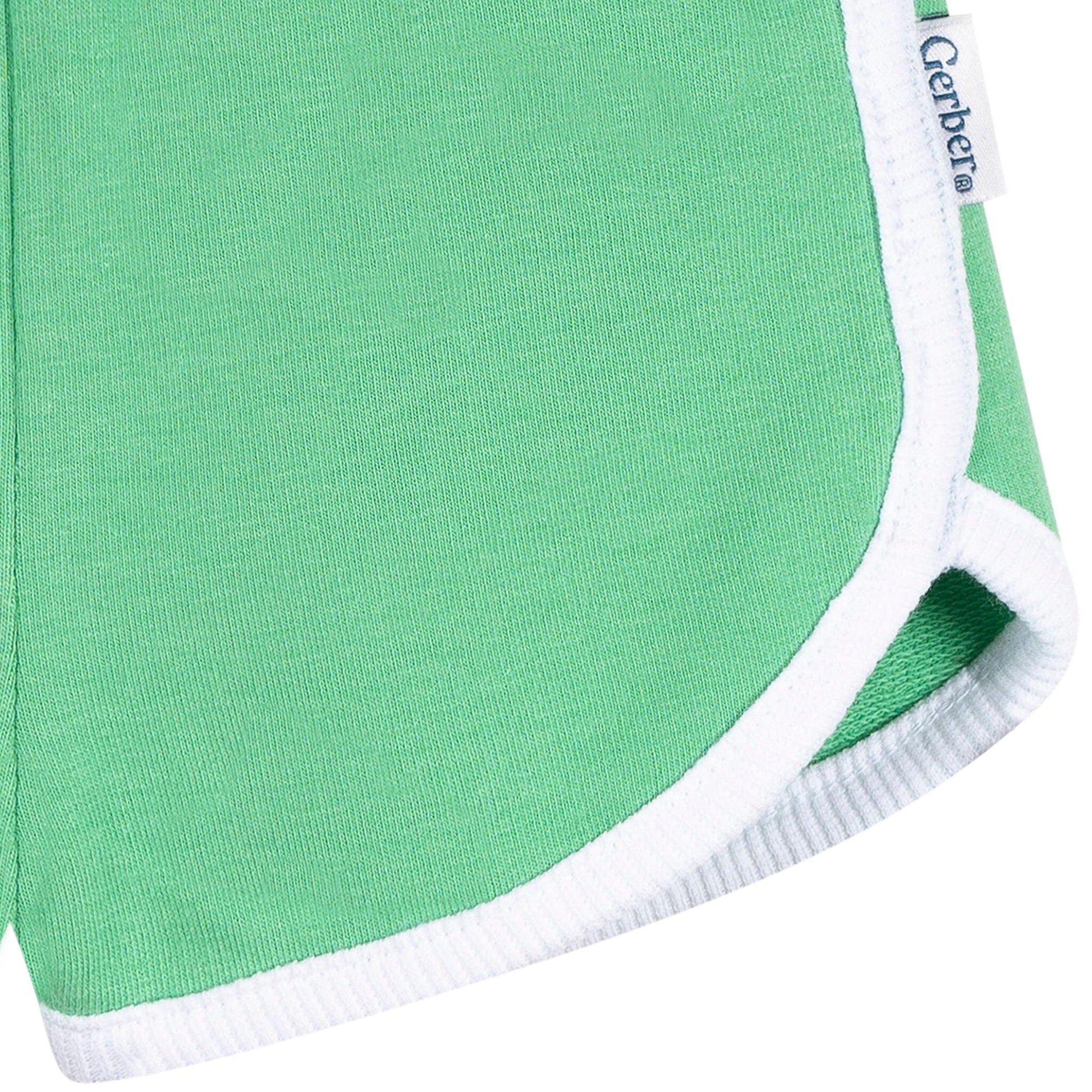 2-Pack Baby & Toddler Girls Green & Pink Knit Dolphin Shorts Pants & Bottoms Gerber® 