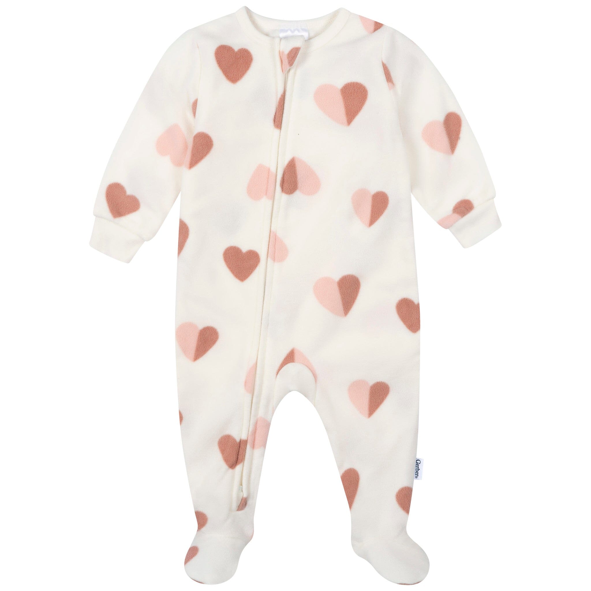 2-Pack Baby & Toddler Girls Hearts Footed Fleece Pajamas Sleepwear Gerber® 