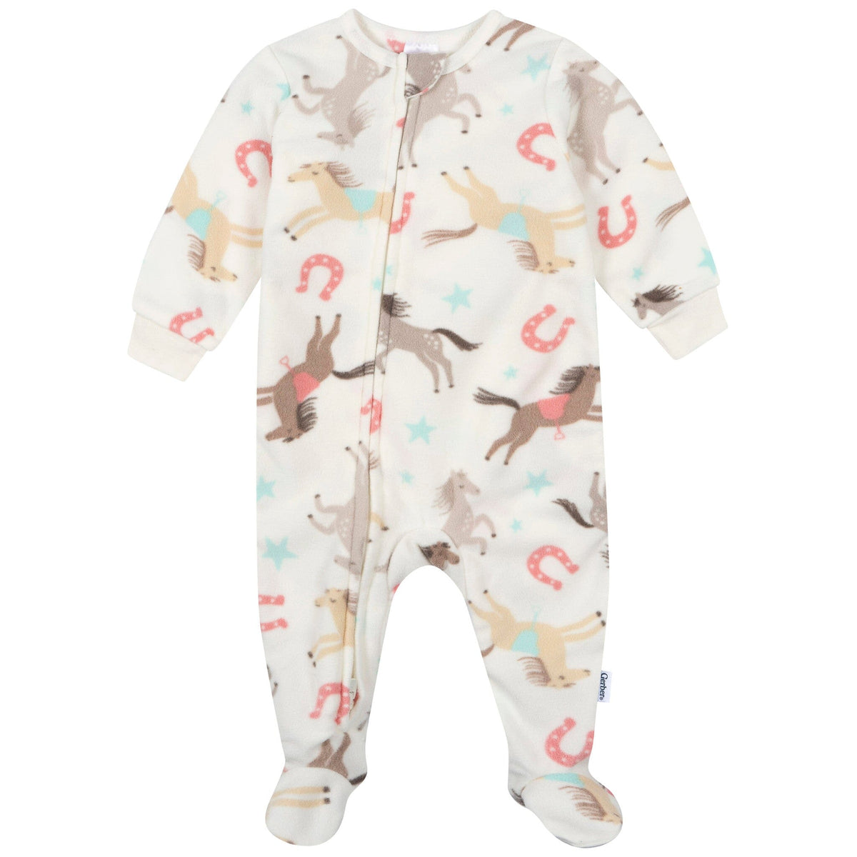 2-Pack Baby & Toddler Girls Horses Footed Fleece Pajamas Sleepwear Gerber® 