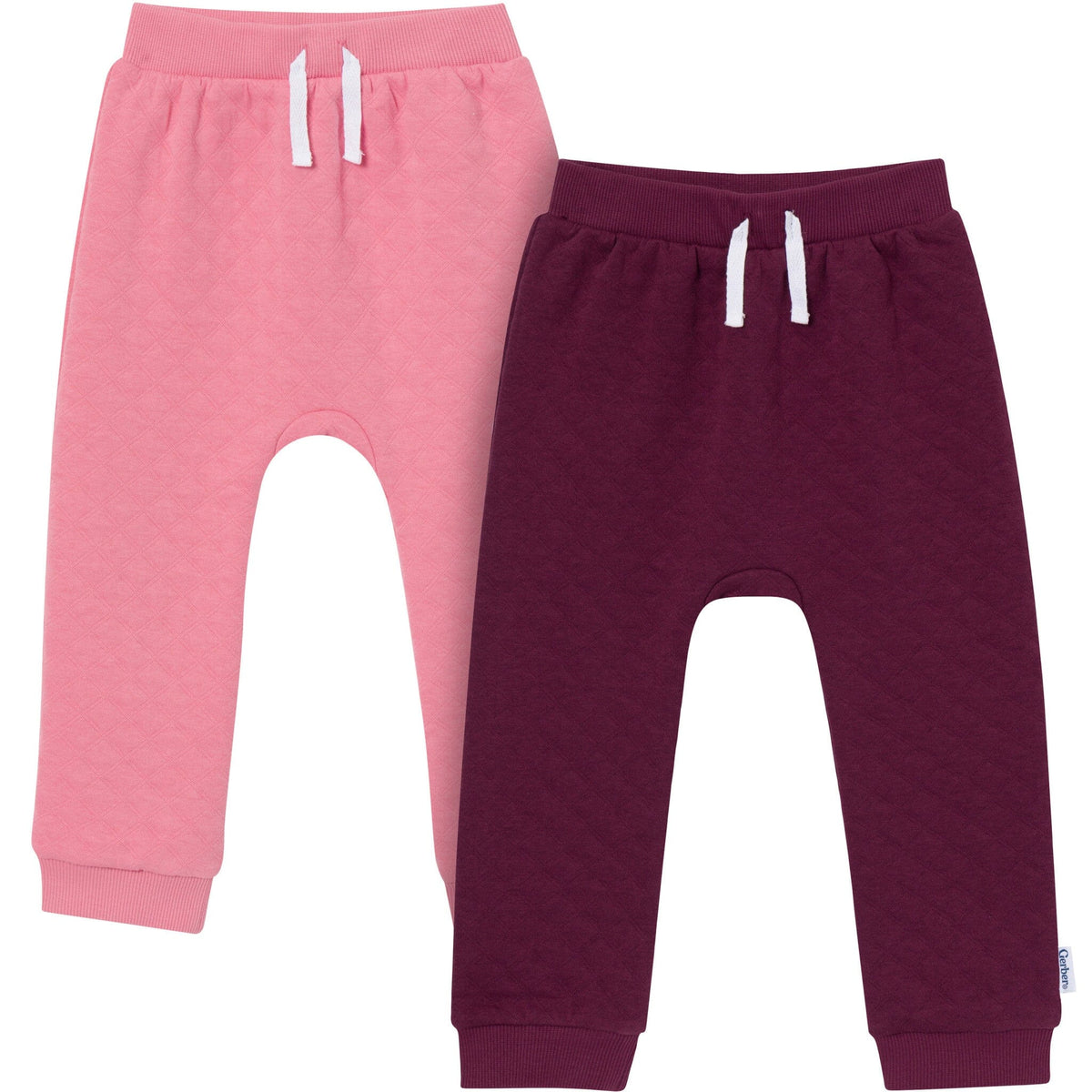 2-Pack Baby & Toddler Girls Rose Joggers bottoms Gerber® 