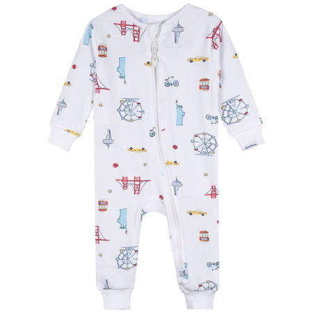 2-Pack Baby & Toddler Neutral City Snug Fit Footless Pajamas