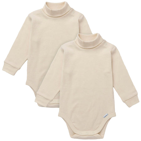 2-Pack Baby & Toddler Neutral Nautral Turtleneck Onesies® Bodysuits