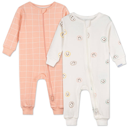 2-Pack Baby & Toddler Neutral Smiley Snug Fit Footless Pajamas