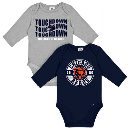 2-Pack Baby Boys Chicago Bears Long Sleeve Bodysuit Set
