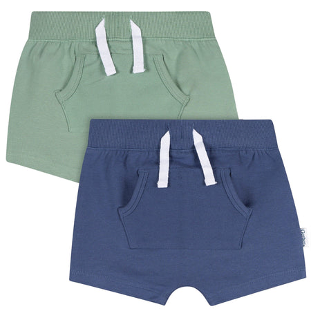 2-Pack Baby Boys Blue & Green Shorts
