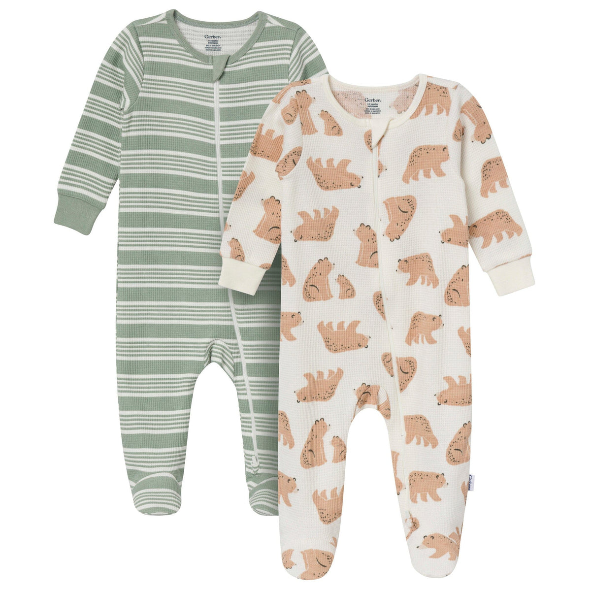 2-Pack Baby Boys Brown Bears Sleep 'N Play sleepwear Gerber® 