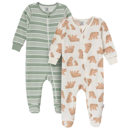 2-Pack Baby Boys Brown Bears Sleep 'N Play