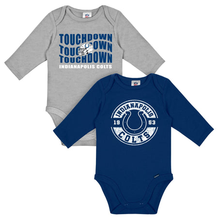 2-Pack Baby Boys Indianapolis Colts Long Sleeve Bodysuit Set