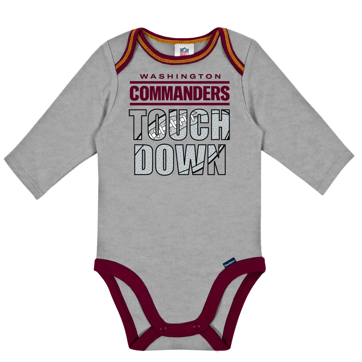 2-Pack Baby Boys Commanders Long Sleeve Bodysuits