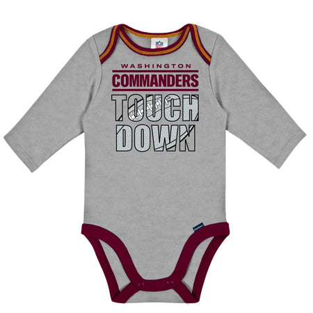 2-Pack Baby Boys Commanders Long Sleeve Bodysuits