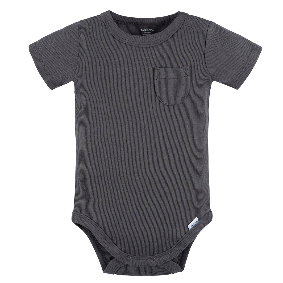 2-Pack Baby Boys Dark Grey Bodysuit and Shorts Set