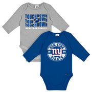 2-Pack Baby Boys New York Giants Long Sleeve Bodysuit Set NFL NFL 
