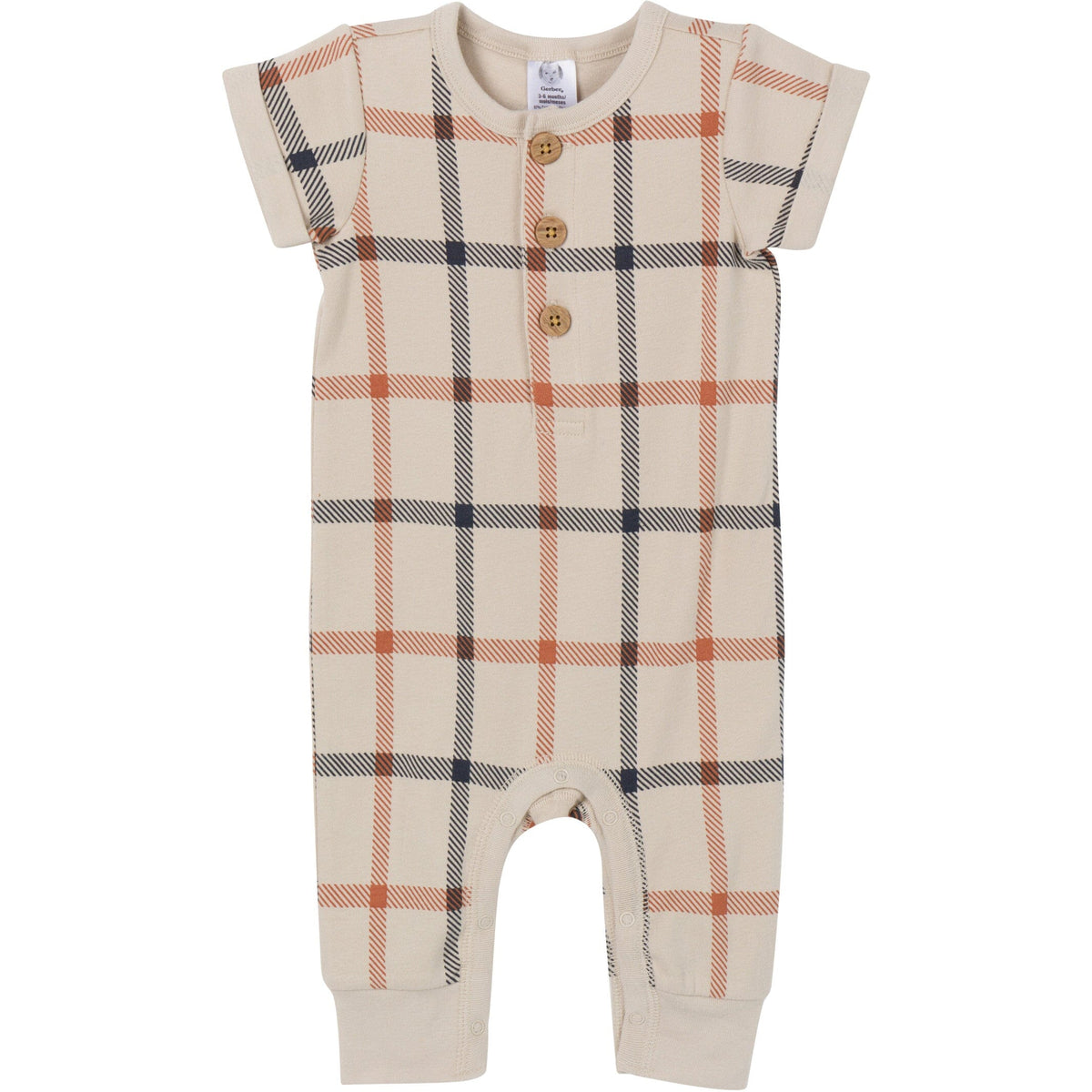 2-Pack Baby Boys Plaid Romper