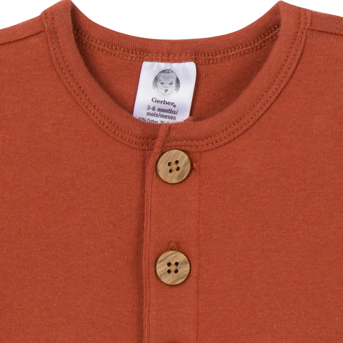 2-Pack Baby Boys Rust/Olive Romper