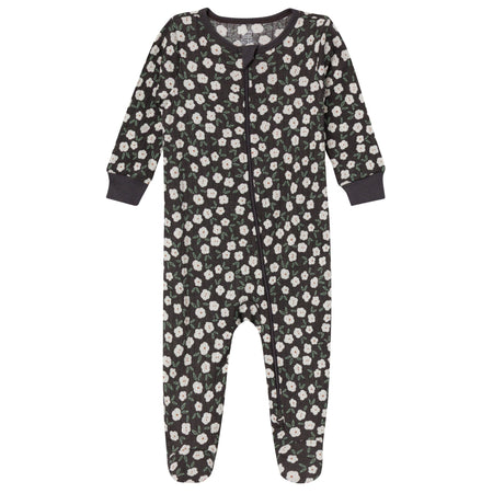 2-Pack Baby Girls Black & Blush Floral Sleep 'N Play