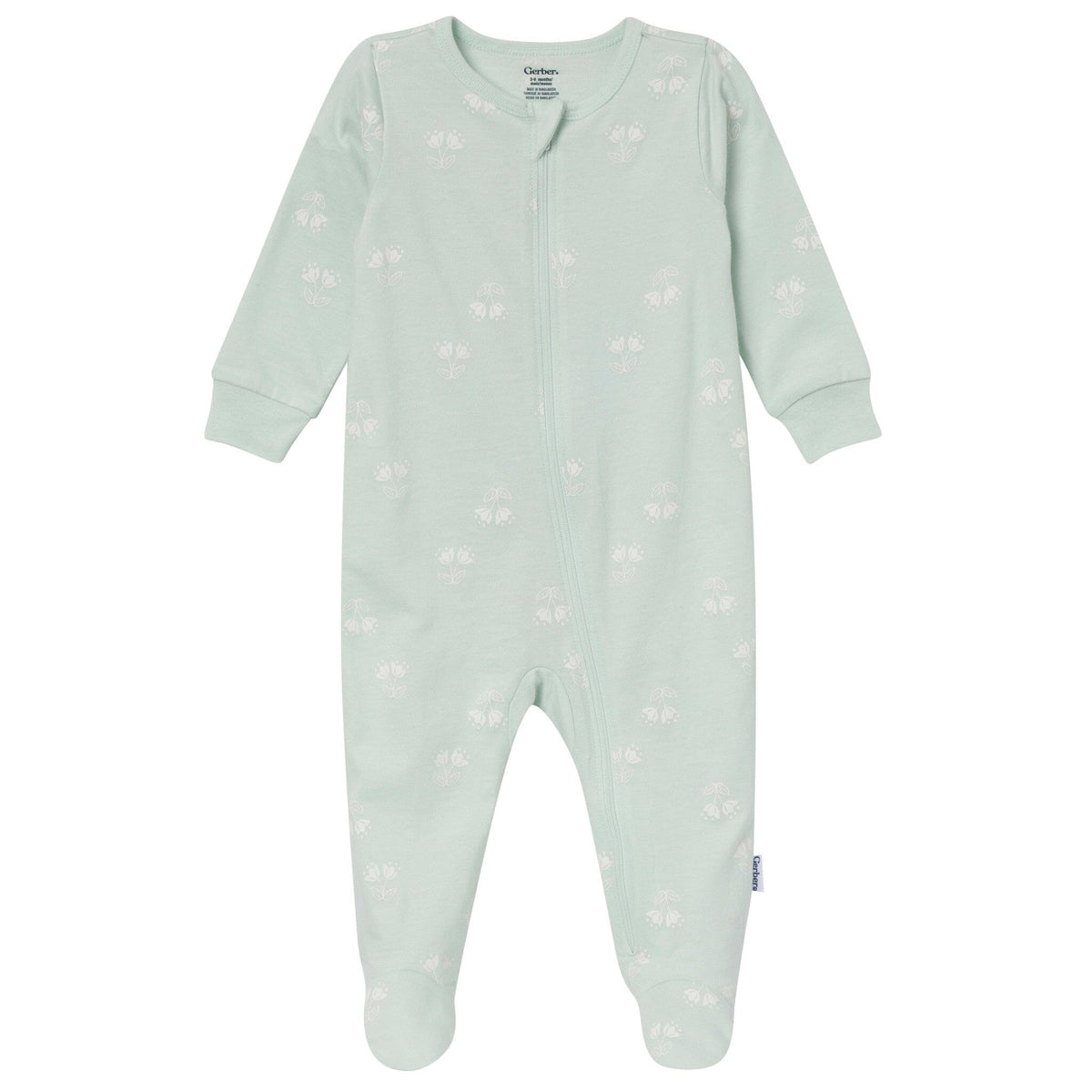 2-Pack Baby Girls Blush & Sage Floral Sleep 'N Play sleepwear Gerber® 