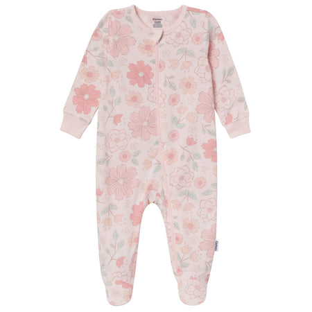 2-Pack Baby Girls Blush & Sage Floral Sleep 'N Play