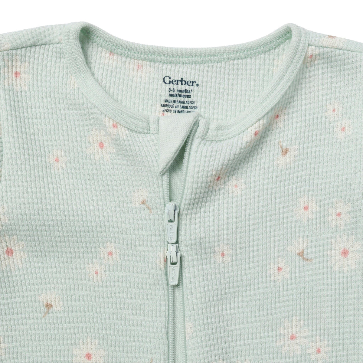 2-Pack Baby Girls Mint Daisies Sleep 'N Play sleepwear Gerber® 