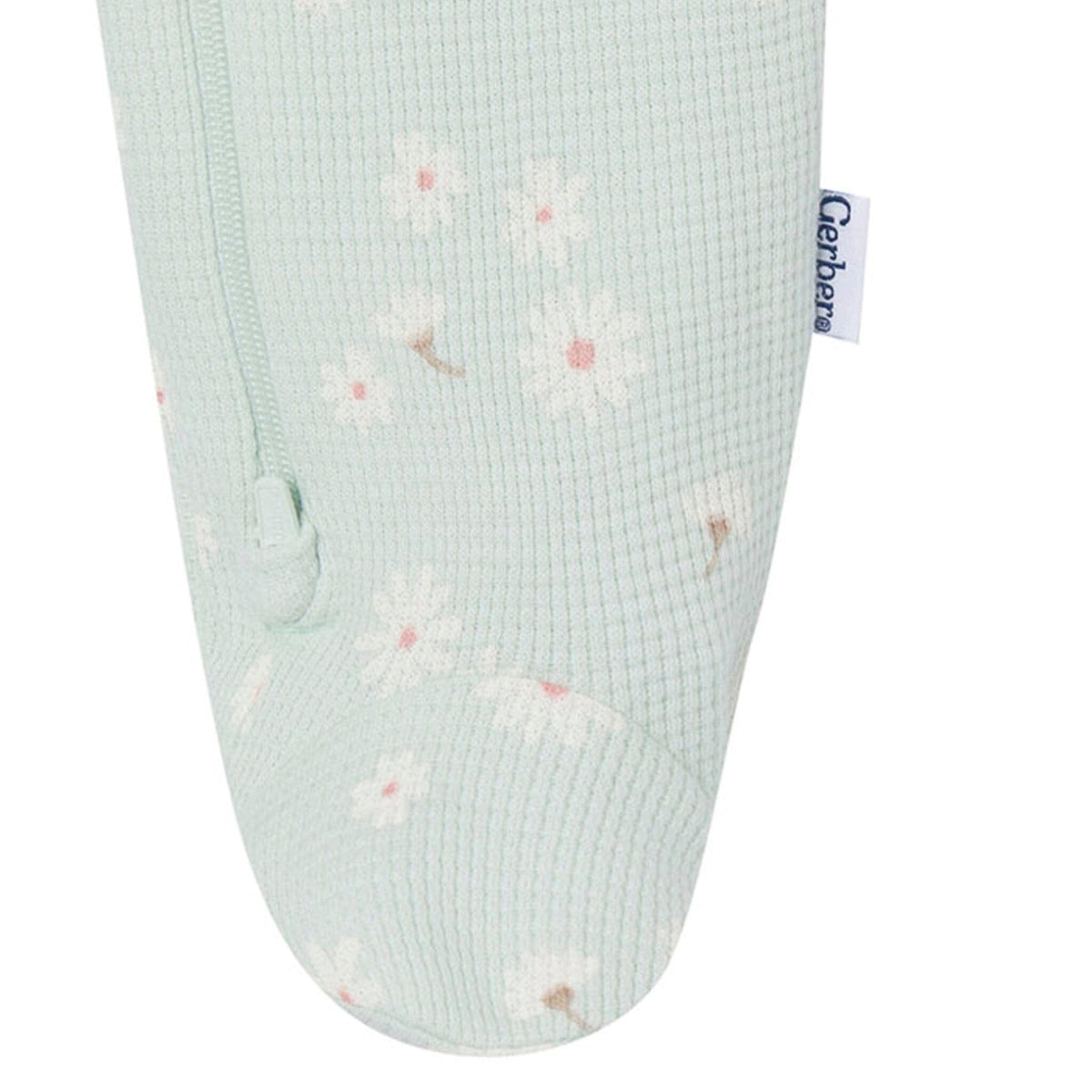 2-Pack Baby Girls Mint Daisies Sleep 'N Play sleepwear Gerber® 
