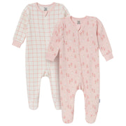 2-Pack Baby Girls Pink Pears Sleep 'N Play sleepwear Gerber® 