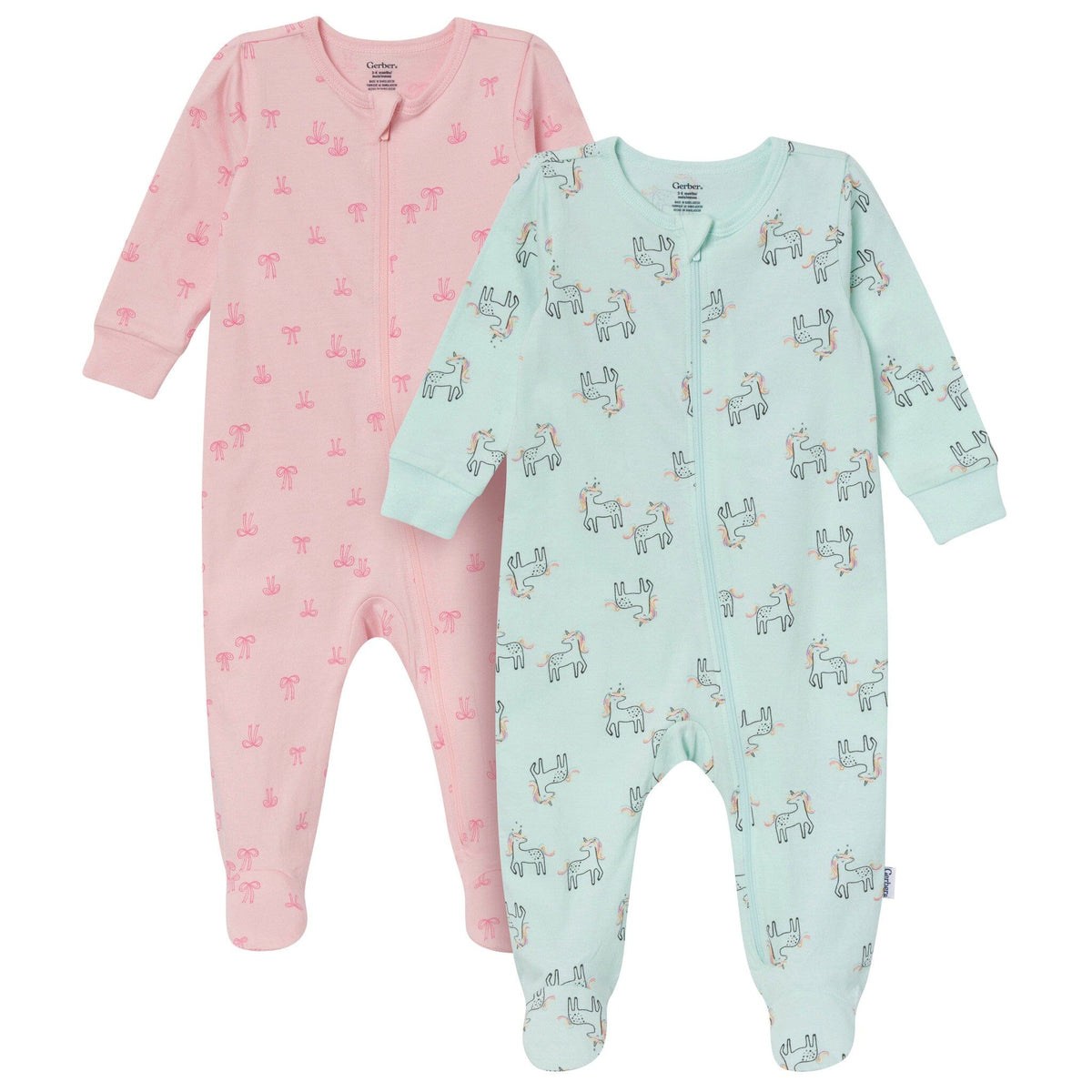 2-Pack Baby Girls Unicorns Sleep 'N Play sleepwear Gerber® 