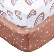 2-Pack Baby Neutral Boho Rainbow Crib Sheet Crib Sheets Gerber® 