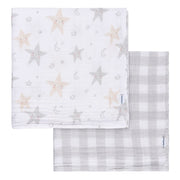 2-Pack Baby Neutral Celestial Muslin Blanket