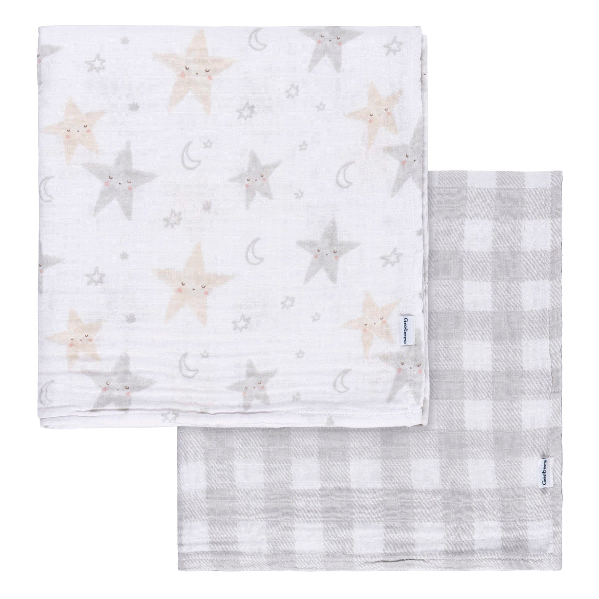 2-Pack Baby Neutral Celestial Muslin Blanket