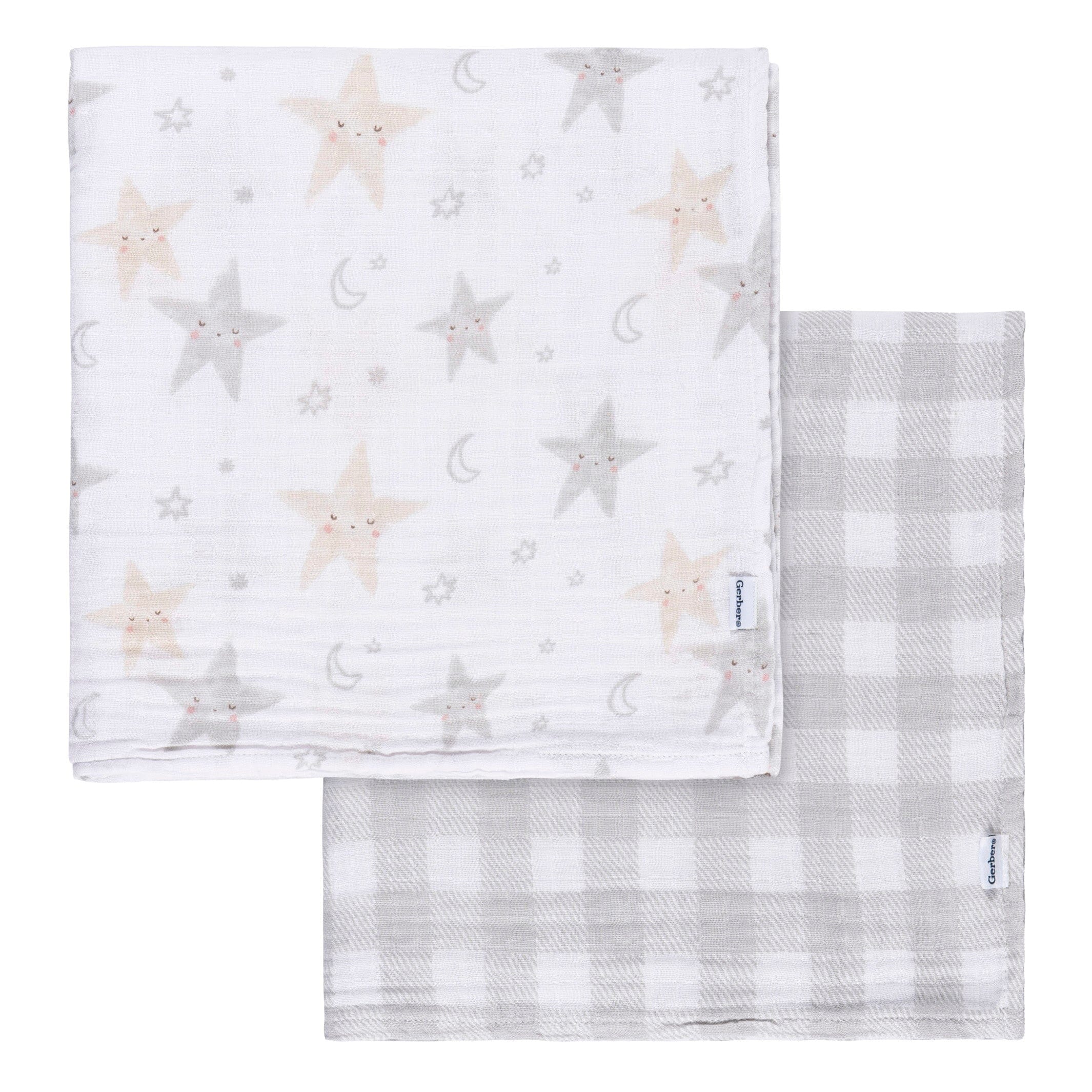 2-Pack Baby Neutral Celestial Muslin Blanket