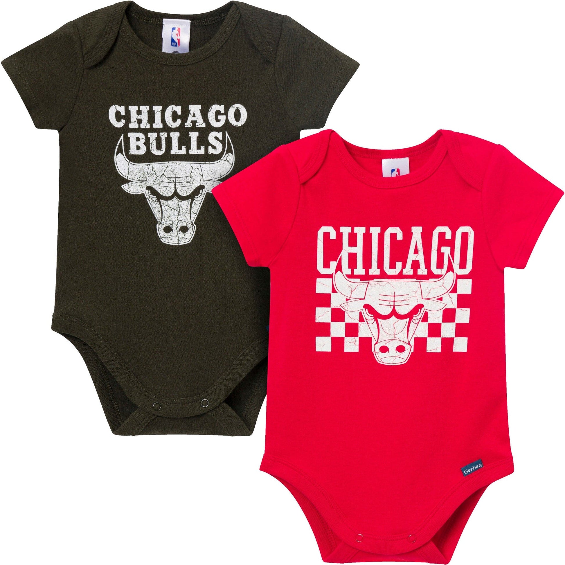 2-Pack Baby Neutral Chicago Bulls Bodysuits Onesies Bodysuits Gerber® 