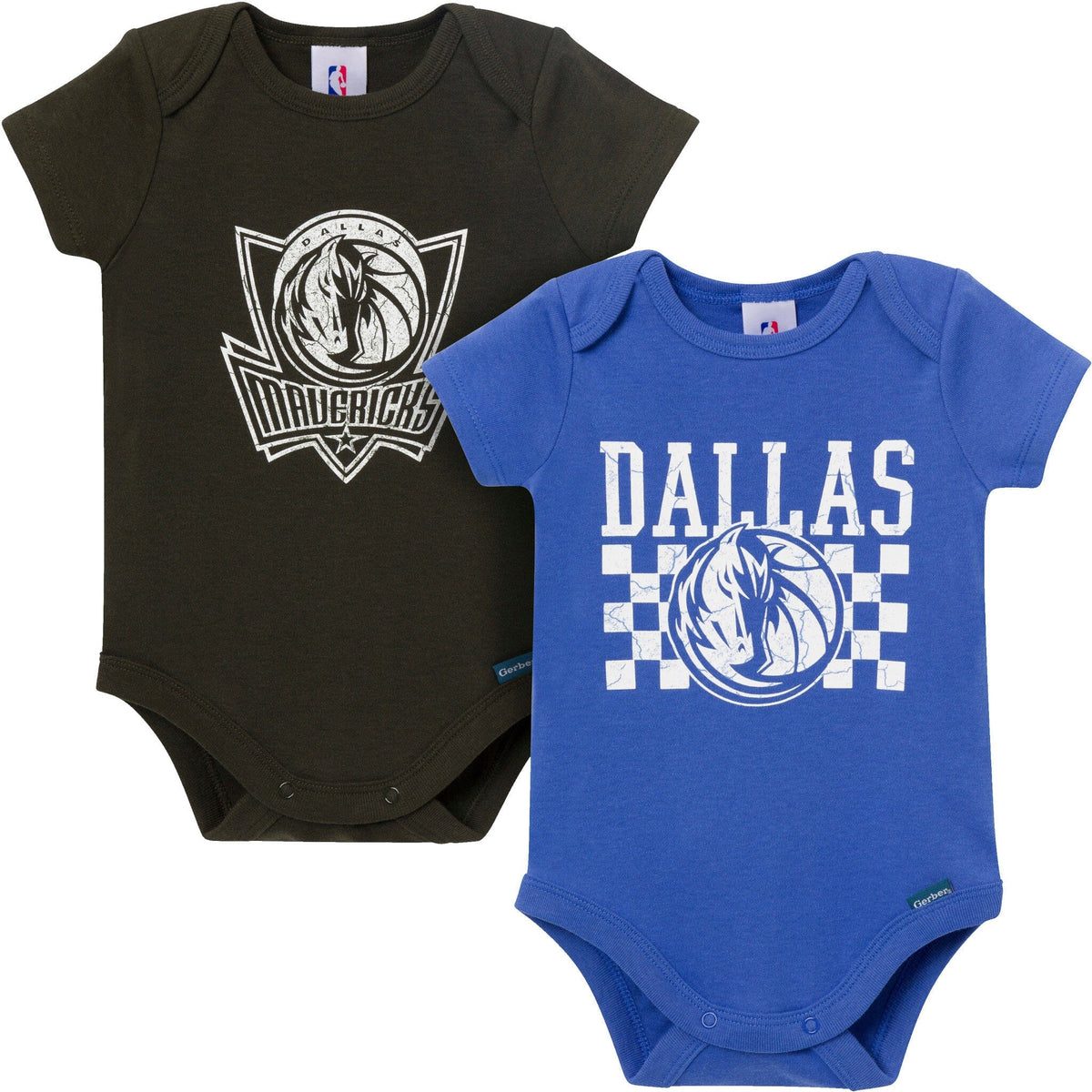 2-Pack Baby Neutral Dallas Mavericks Bodysuits Onesies Bodysuits Gerber® 