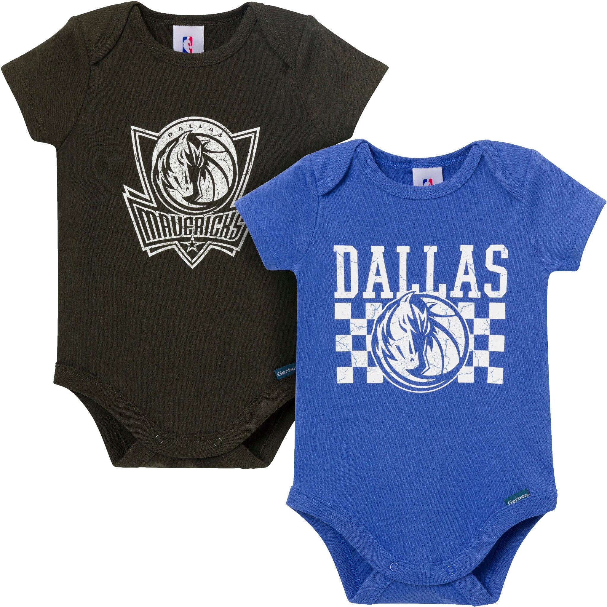 2-Pack Baby Neutral Dallas Mavericks Bodysuits Onesies Bodysuits Gerber® 