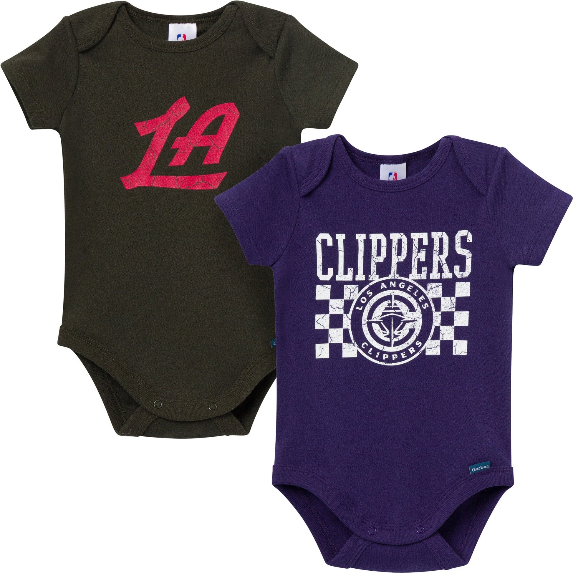 2-Pack Baby Neutral Los Angeles Clippers Bodysuits Onesies Bodysuits Gerber® 