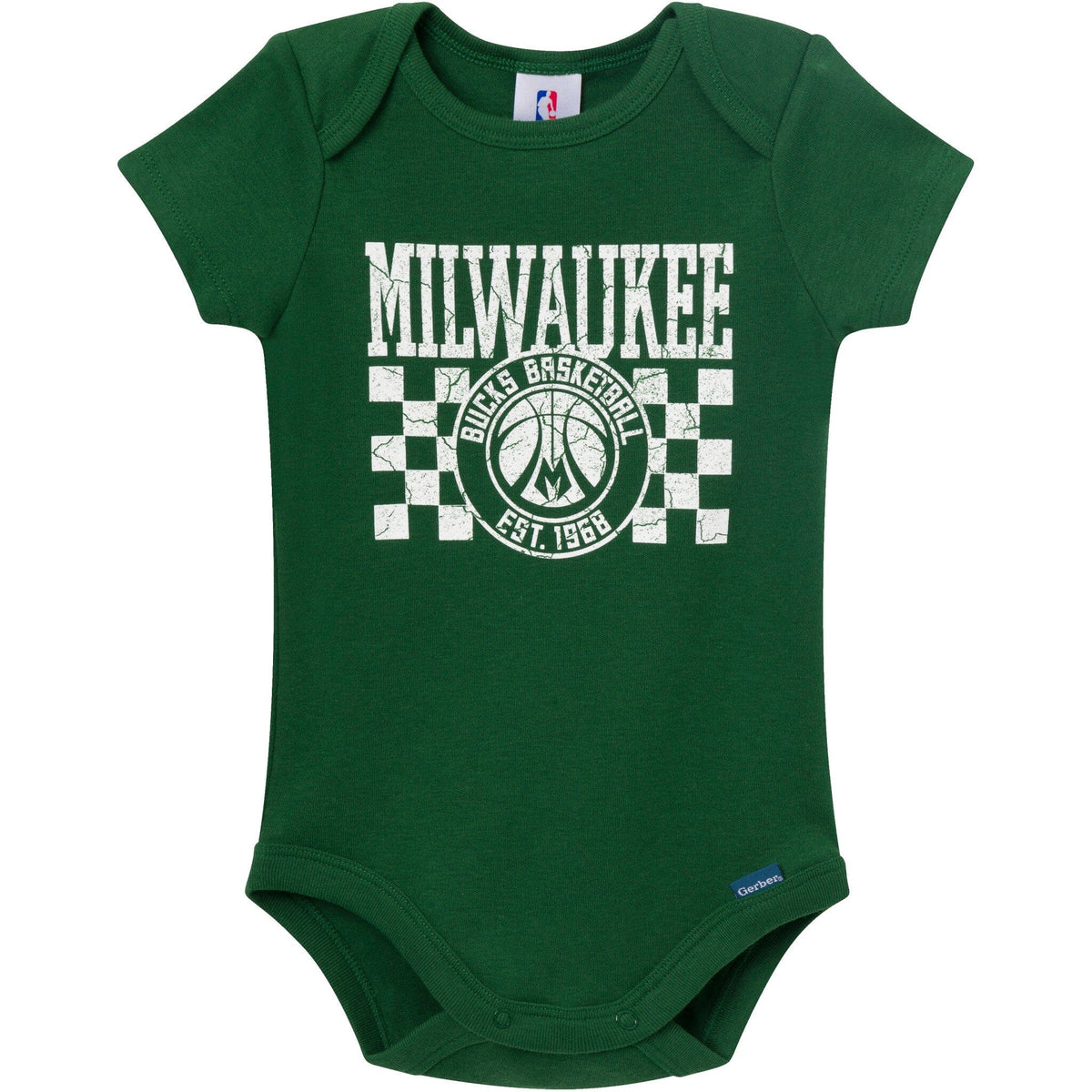 2-Pack Baby Neutral Milwaukee Bucks Bodysuits Onesies Bodysuits Gerber® 