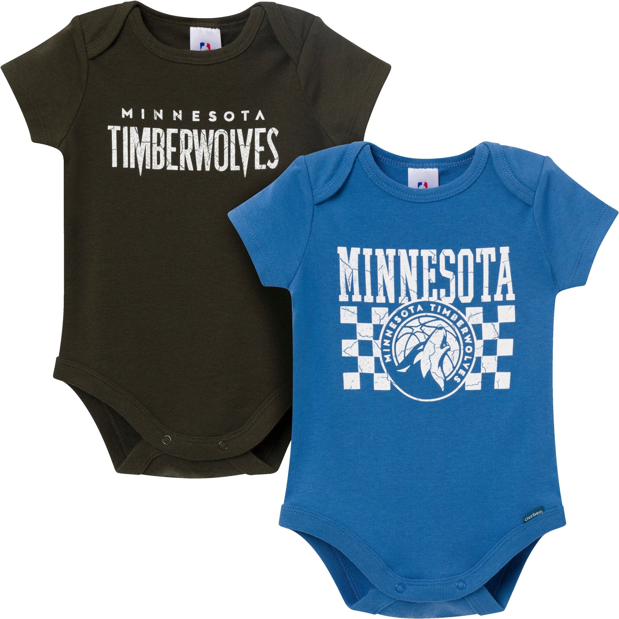 2-Pack Baby Neutral Minnesota Timberwolves Bodysuits Onesies Bodysuits Gerber® 