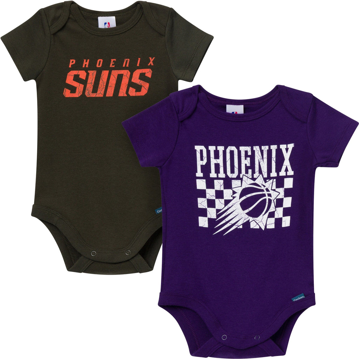 2-Pack Baby Neutral Phoenix Suns Bodysuits Onesies Bodysuits Gerber® 